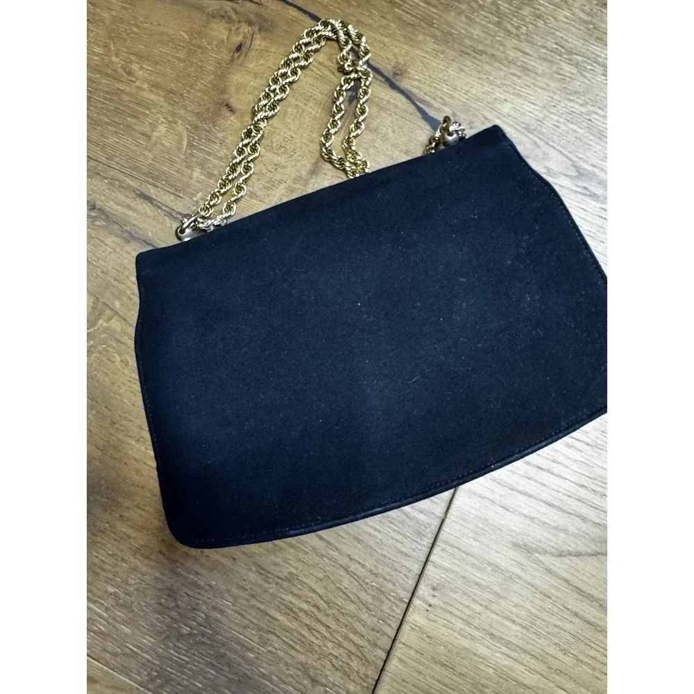 Bienen-Davis Vintage Black‎ Evening Bag with Saks Fifth Avenue Mirror